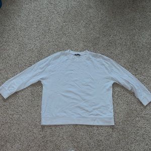 White Zara 3/4 length white shirt